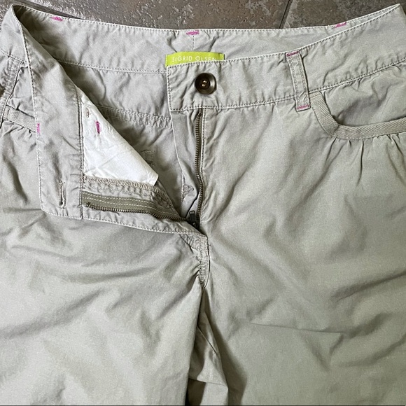 Sigrid Olsen Pale Khaki Green Roll-Up Cotton Capris - Picture 5 of 12